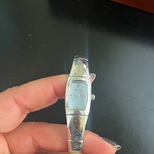 Bulova Silver and Blue Women's Watch